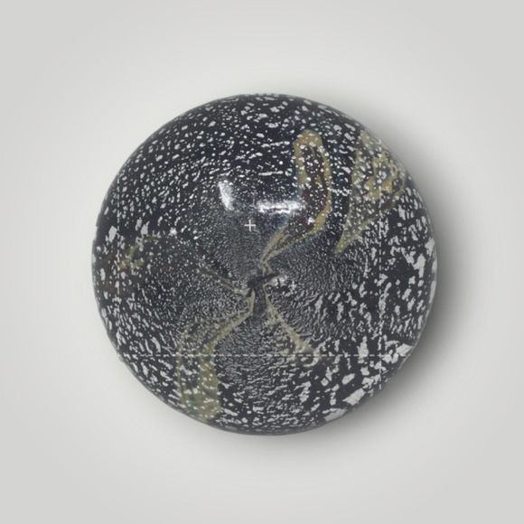 Vtg Rare Mushroom 1920-30 Murano Glass Silver Leaf Hand Blown Small Paperweight - Picture 6 of 6